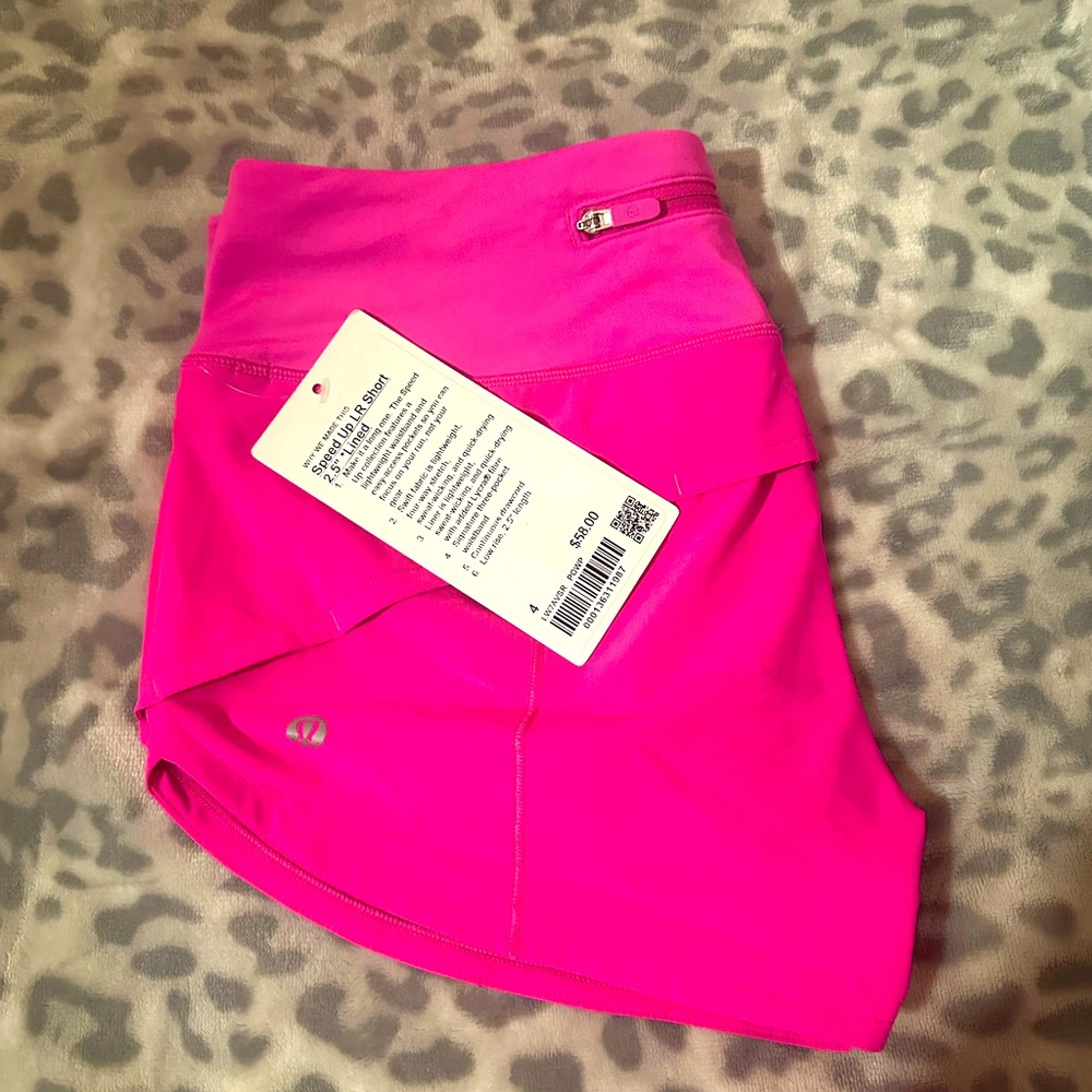 POW PINK NWT lululemon speed up 2.5